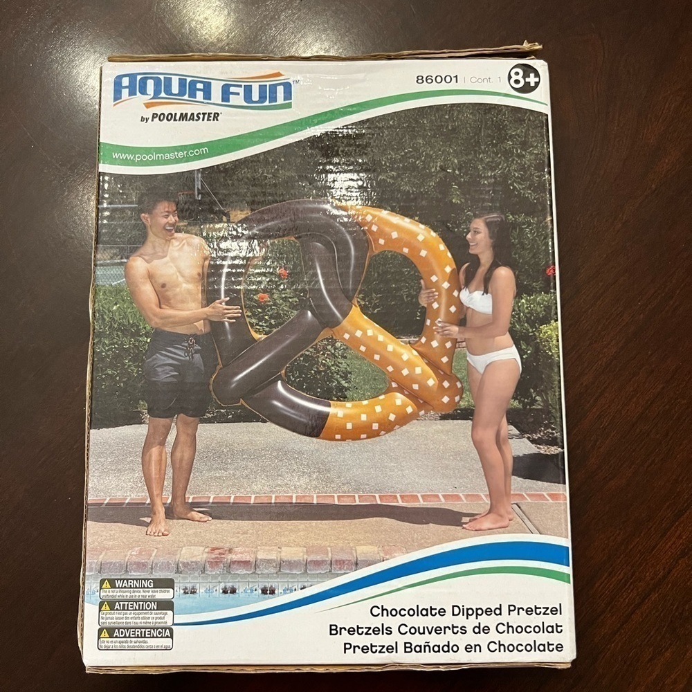 New Aqua Fun Poolmaster Chocolate Dipped Pretzel Float. 54in x 56in